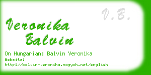 veronika balvin business card